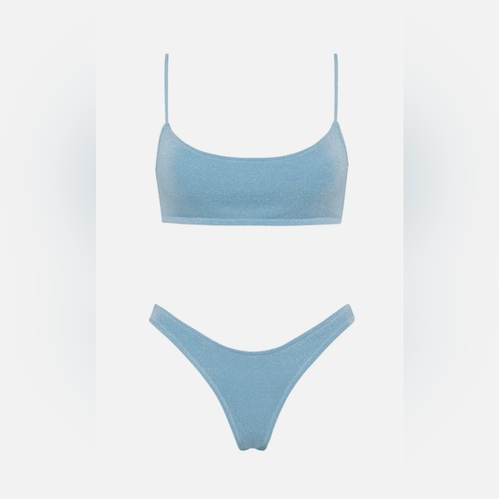 Blue Sparkly Triangl Bikini - Medium NWT